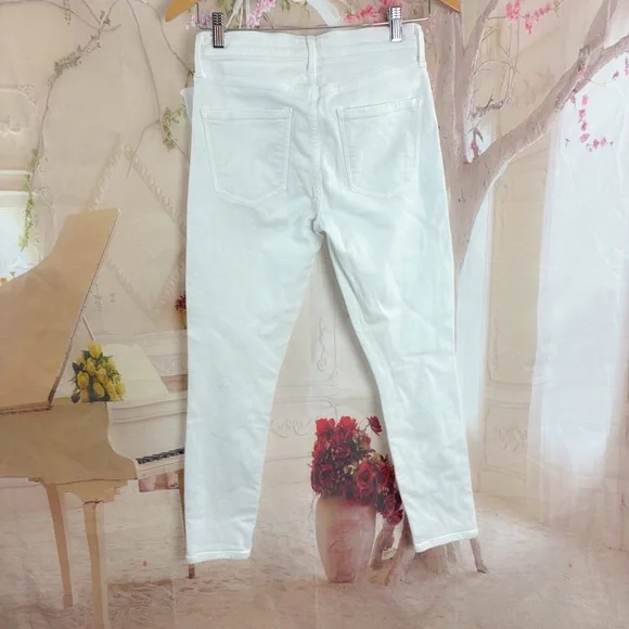 AGOLDE Sophie crop high rise Women's White Jeans - Picture 5 of 10